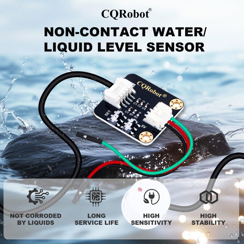 CQRobot Non-Contact Water/Liquid Level Sensor Compatible with Arduino, Raspberry Pi and Other Motherboards. for Industrial Production, Aquarium, Chemical Solution, Agriculture, Gardening, etc. - Image 2
